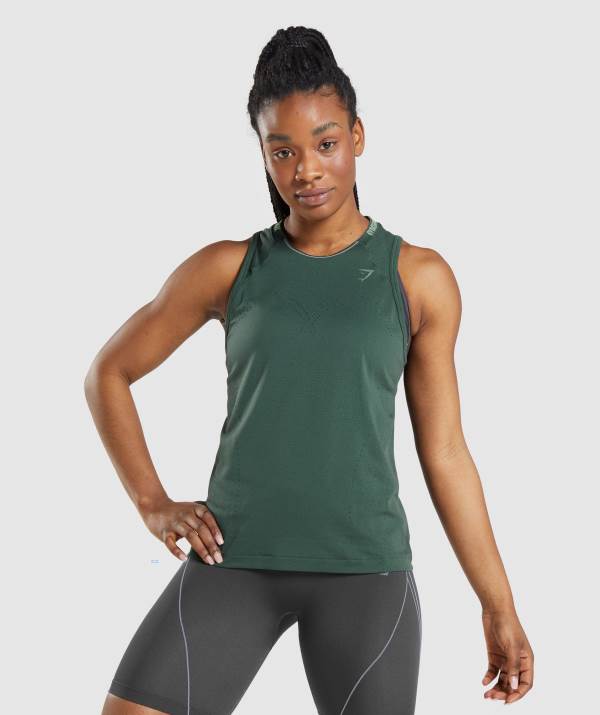 Damske Tielko Gymshark Apex Seamless Obsidian Zelene Hnede / Zelene | ZE6427903